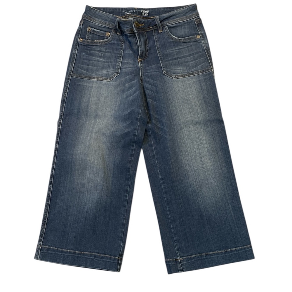 The Limited Crop Wide-Leg Jeans Denim Size 6